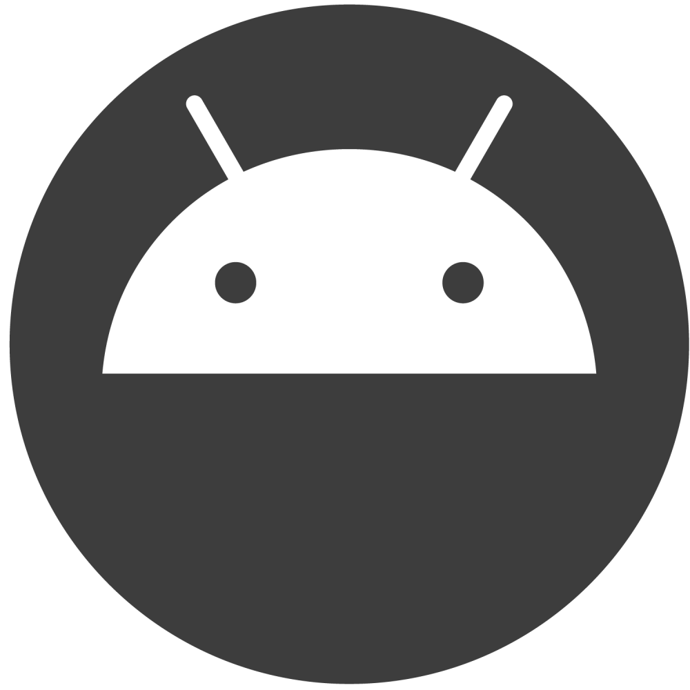 Android social media icons - Dark gray collection