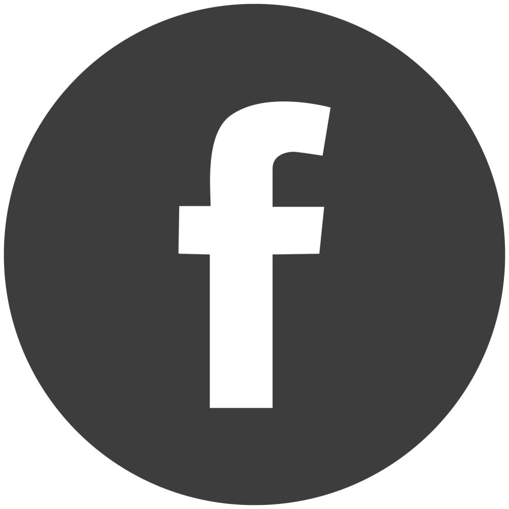 Facebook Dark Gray Social Media Icons