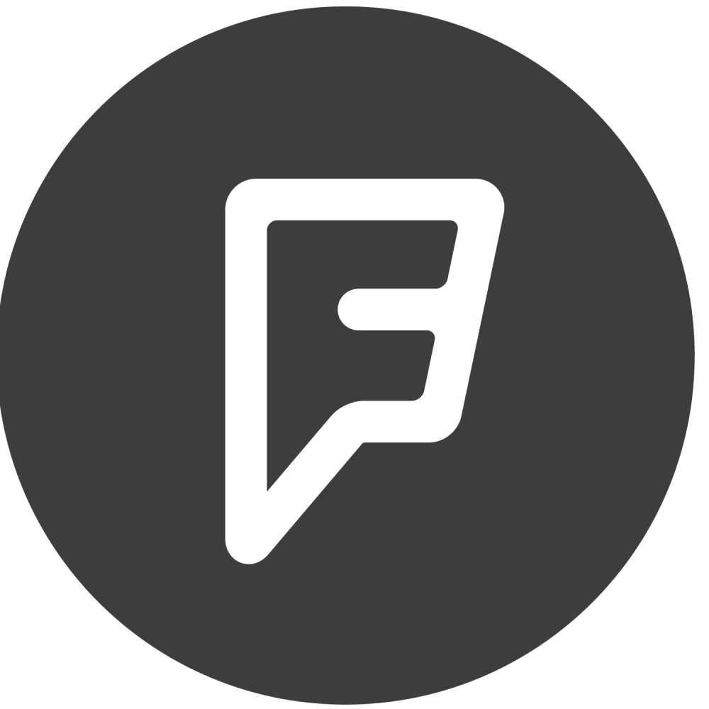 Foursquare social media icons - Dark gray collection