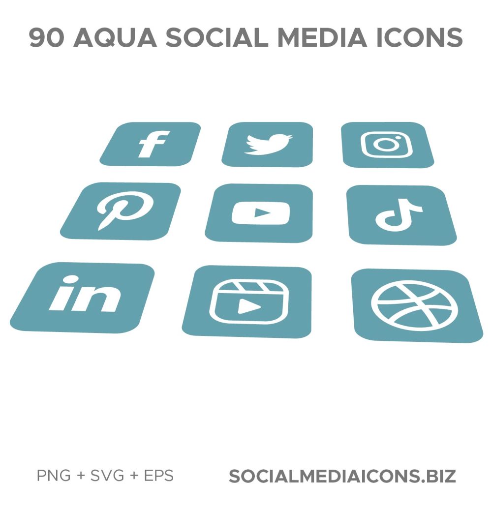 Aqua - social media icons