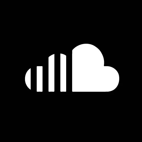 Soundcloud - White social media icon set - PNG + SVG + Vector Eps - 90 icons