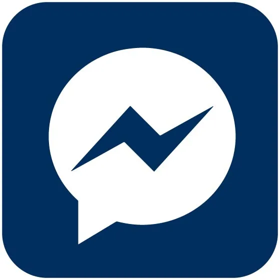 Messenger Blue Navy rounded square social media icon